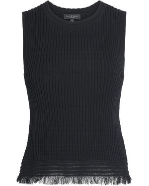 Rag & Bone Distressed Ayan Tank Top - Black