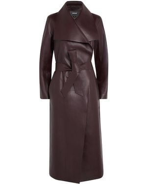 Mackage Mai-L Leather Wrap Coat - Purple