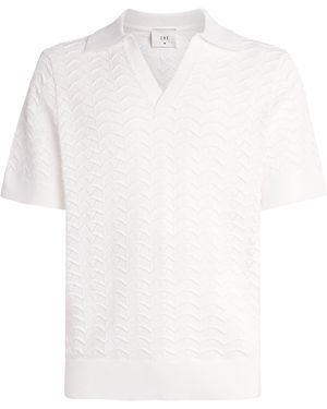 CHE Ripple Knitted Polo Shirt - White