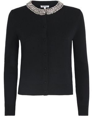 Veronica Beard Merino Wool Embellished Daro Cardigan - Black