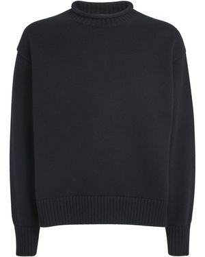 Studio Nicholson Merino Wool-Cotton Jumper - Black
