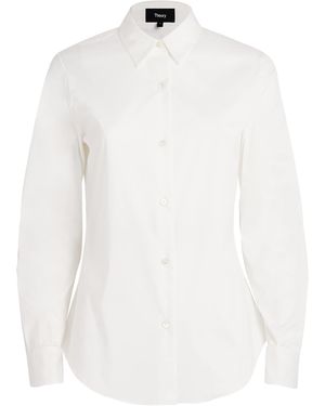 Theory Cotton-Blend Shirt - White