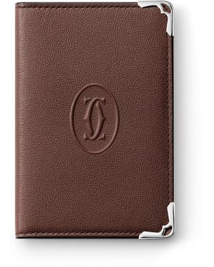Cartier Leather Must De Card Holder - Brown