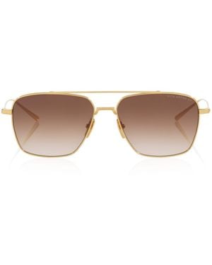 Dita Eyewear Titanium Artoa 57X Pilot Sunglasses - Brown