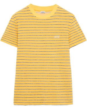 Loewe Cotton-Blend Stripe T-Shirt - Yellow