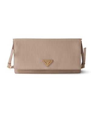 Prada Mini Satin Cross-Body Bag - Brown