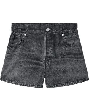 AllSaints Denim Illusion Print Tyler Shorts - Gray
