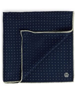 dunhill Silk Polka-Dot Neckerchief - Blue