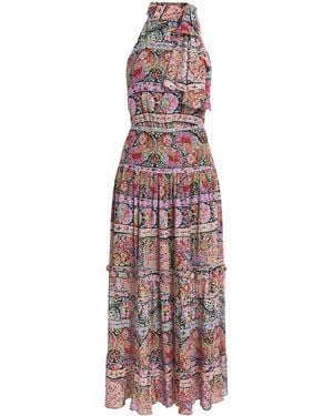 RIXO London Paisley Abi Maxi Dress - Purple