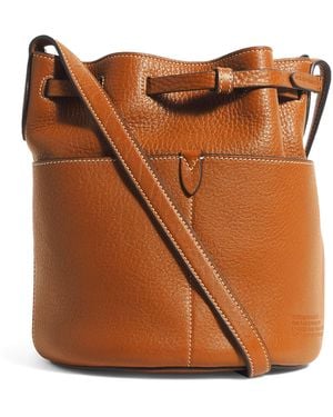 Anya Hindmarch Small Leather Return To Nature Bucket Bag - Brown