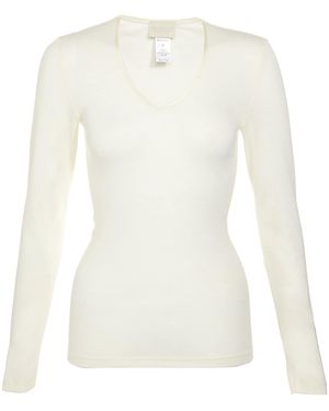 Hanro Wool And Silk Long Sleeve Top - Green