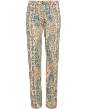 Etro Paisley Wide-Leg Jeans - Natural