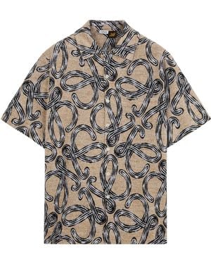Loewe X Paula' Ibiza Terry Anagram Shirt - Grey