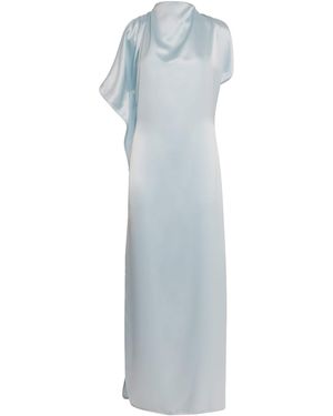 Camilla & Marc Satin Draped Chimera Maxi Dress - Blue