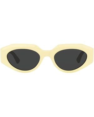 Bottega Veneta Oval Sunglasses - Yellow