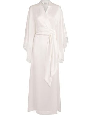 Carine Gilson Short Silk Cérè Robe - White