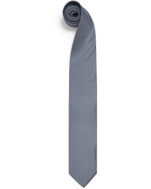 Eton Silk Geometric Tie - Blue