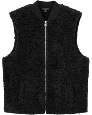 AllSaints Sherpa Otis Gilet - Black