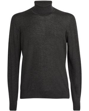 Johnstons of Elgin Superfine Cashmere Rollneck Sweater - Black