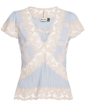 RIXO London Lace-Detail Vittoria Top - White
