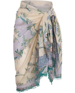 Zimmermann Cotton Floral Pareo - Blue