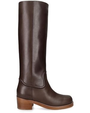Gabriela Hearst Leather Marion Knee-High Boots 75 - Brown