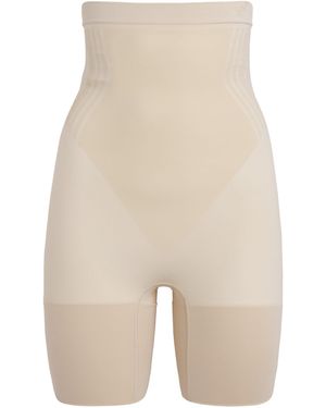 Spanx Sculpt Gofigure High-Waist Mid-Thigh Shorts - Natural