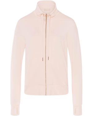Hanro Balance Long-Sleeve Zip-Up Sweatshirt - Pink