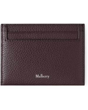 Mulberry Grained Leather Card Holder - Purple