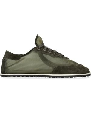 Dear Frances Mesh Lace-Up Trainers - Green