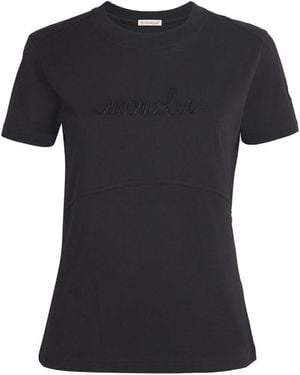 Moncler Cotton Beaded T-Shirt - Black