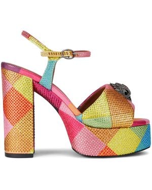 Kurt Geiger Embellished Kensington Platform Sandals - Pink