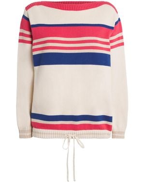 Mother Cotton Striped Skipper Sweater - Multicolor