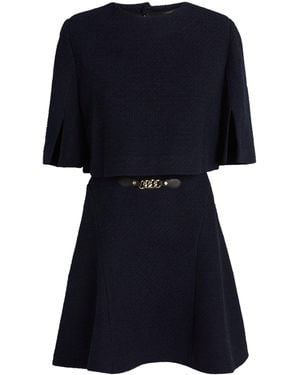 Maje Tweed 2-In-1 Mini Dress - Blue