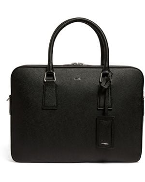 Sandro Leather Slim Briefcase - Black