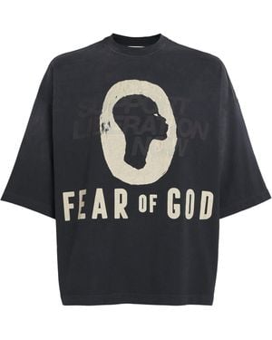Fear Of God X Dsyf Support Liberation Now T-Shirt - Black