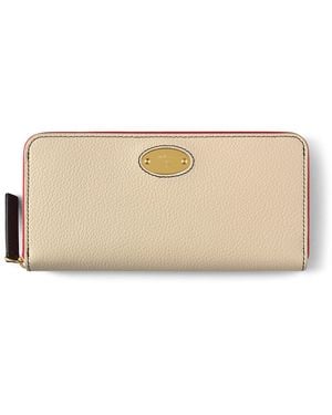 Mulberry Leather Plaque Purse - Natural