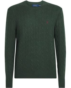 Polo Ralph Lauren Wool-Cashmere Cable-Knit Jumper - Green