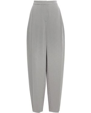 Lafayette 148 New York Houndstooth Cooper Barrel-Leg Pants - Gray