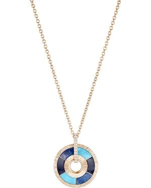 Piaget Rose, Diamond, Sodalite And Dumortierite Possession Pendant Necklace - Metallic