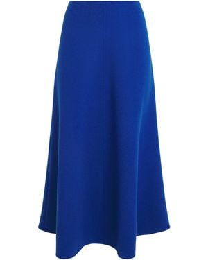 Lafayette 148 New York Wool-Cashmere Maxi Skirt - Blue