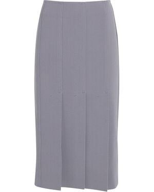 Birrot Lay 2 Pleated Midi Skirt - Grey