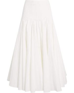 Jacquemus Cotton Triana Midi Skirt - White
