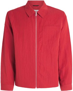 Wax London Crinkle Lytton Overshirt - Red
