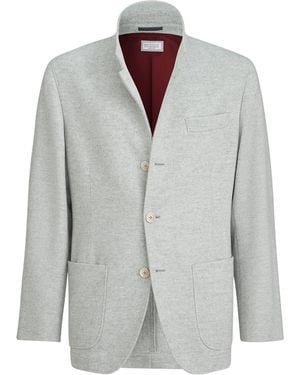 Brunello Cucinelli Water-Resistant Cashmere Blazer - Grey