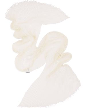 Issey Miyake Feather Pleats Stole - White