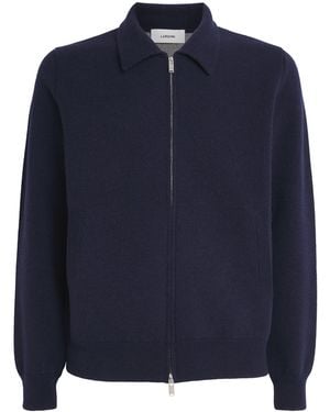 Lardini Wool-Blend Zip-Up Overshirt - Blue