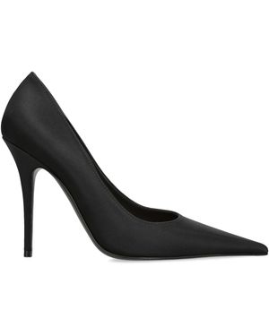 AMINA MUADDI Satin Barbara Court Shoes 105 - Black