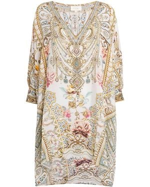 CAMILLA Embellished Ottoman Dynasty Kaftan - Natural