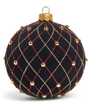 Harrods Embellished Criss-Cross Bauble - Black